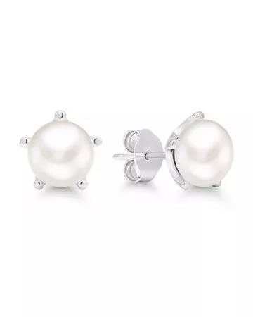 Silver Earrings with Pearl E-0841P