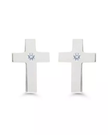 Hopeiset ristikorvakorut E-1322Z