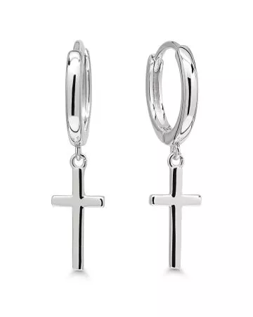 Hopeiset ristikorvakorut E-23399