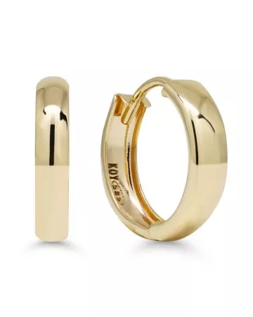 Kultaiset rengaskorvakorut 13 mm E-3264