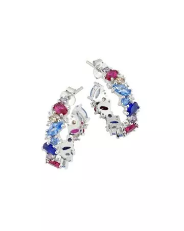 Hopeiset korvakorut 24x6 mm EARRING MULTIC