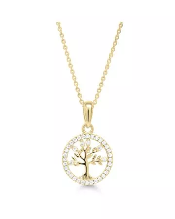 Hopeakaulakoru elämänpuu, kullattu BOL-N1965ZG/40-45CM