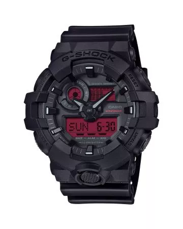 Casio G-Shock Black & Bold Red GA-700BBR-1AER