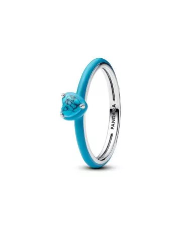 Pandora Turquoise-coloured Heart Stone sormus 193828C01-1
