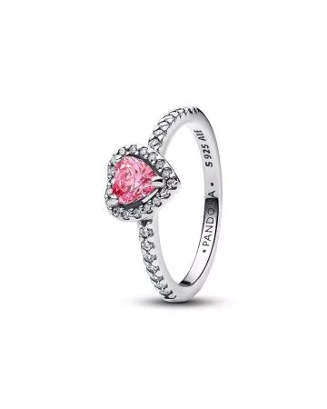 Pandora Elevated Pink Heart Ring 198421C03-1