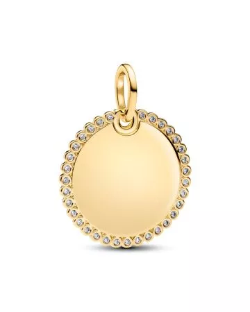 Pandora Engravable Round Tag Pendant Charm 364007C01