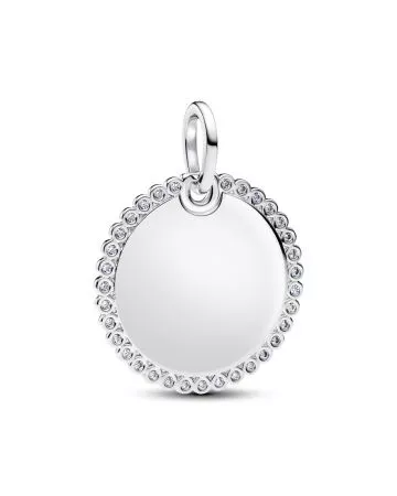 Pandora Engravable Round Tag Pendant 394007C01