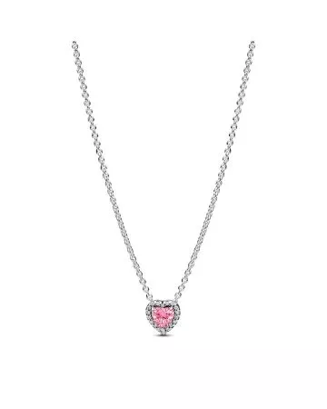Pandora Pink Elevated Heart Necklace 398425C02-45