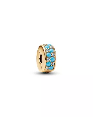 Pandora Aqua Blue Clip Charm 763902C01