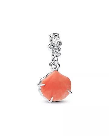 Pandora Coral-coloured Shell Double Dangle Charm 793821C01