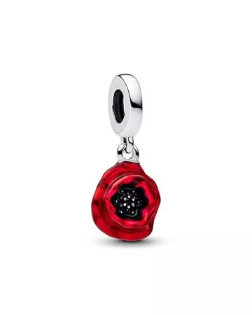 Pandora Red Flower Dangle Charm 793917C01
