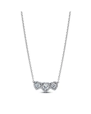 Pandora Halo Heart Trilogy Collier kaulakoru 394412C01-45