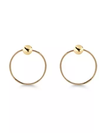 Kultaiset rengaskorvakorut 11 mm HR-11-3-1