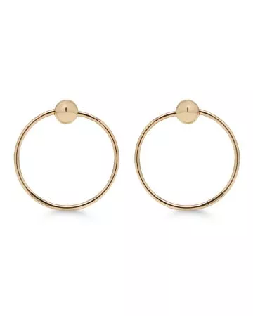 Kultaiset rengaskorvakorut 13 mm HR-13-3