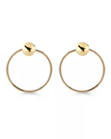 Kultaiset rengaskorvakorut 13 mm HR-13-4