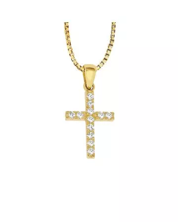 Kultainen ristiriipus JP62035-CZ