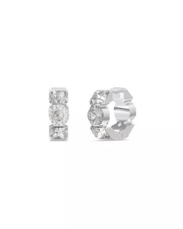 Guess Crazy Geometrical Earrings / Clear JUBE03305JWRHT/U