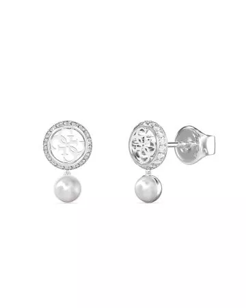 Guess Tiny Pearly Earrings JUBE05517JWRHT/U