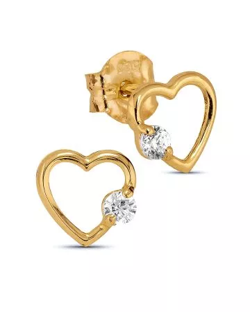 Kultaiset sydänkorvakorut K-E30808Z