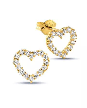 Kultaiset sydänkorvakorut K-E34586Z