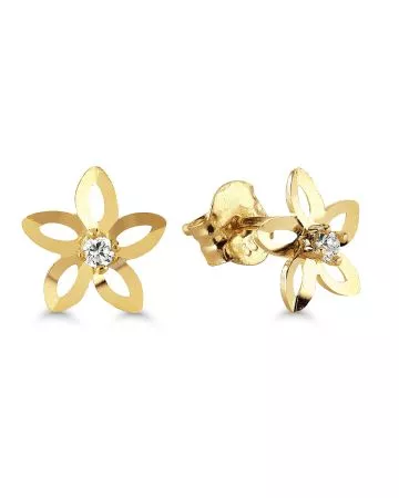 Kultaiset korvakorut, kukka K-E35032Z