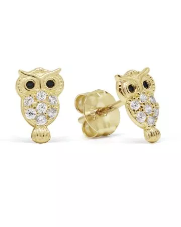 Kultaiset korvakorut, pöllö K-E39642Z