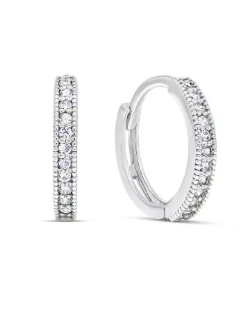 Valkokultaiset rengaskorvakorut K-E47050ZW