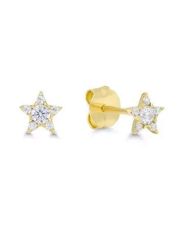Gold star earrings K-E59322Z
