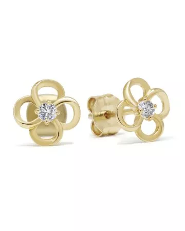 Kultaiset korvakorut, kukka K-E94840Z