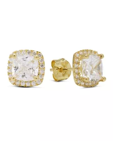 Kultaiset korvakorut, halo K-E99751Z