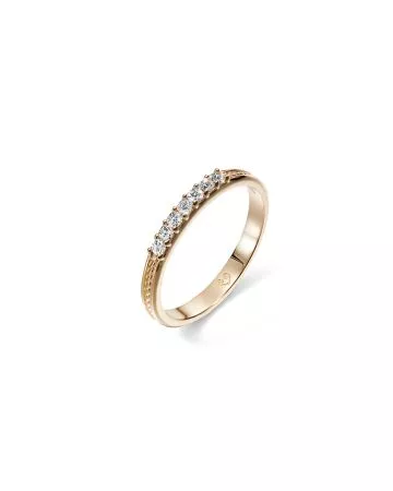 Kalevala Ikiaikainen timanttisormus, keltakulta 7 x 0.02ct 141000112D-16