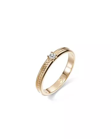 Kalevala Ikiaikainen timanttisormus, keltakulta 0,06ct  141000115D