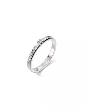 Kalevala Ikiaikainen timanttisormus, valkokulta 0,02ct  541000111D