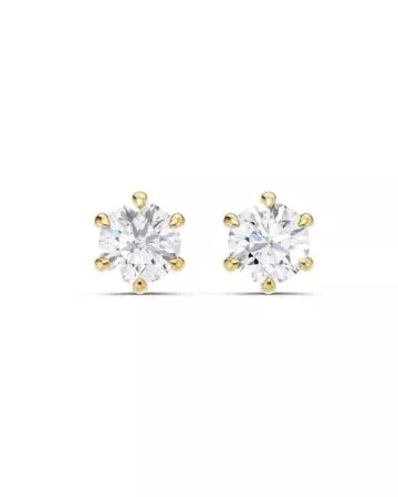 Brilliant Star Earrings with Lab-Grown Diamonds LES01068 YG 0.50