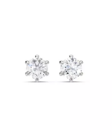 Brilliant Star Earrings with Lab-Grown Diamonds LES01068 WG 0.50