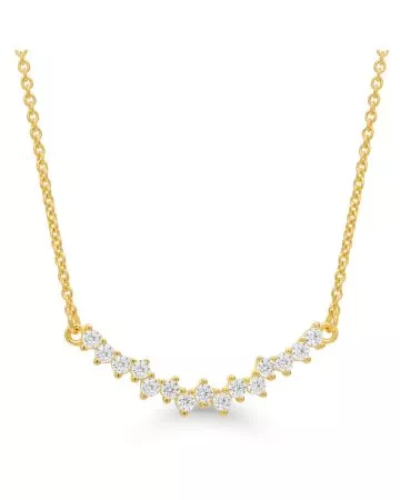 Kullattu hopeakaulakoru, zirkonirivi BOL-N5951ZG / 40-45CM