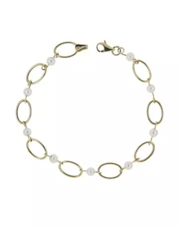 Kultainen rannekoru helmillä 20 cm A-0003H/20cm