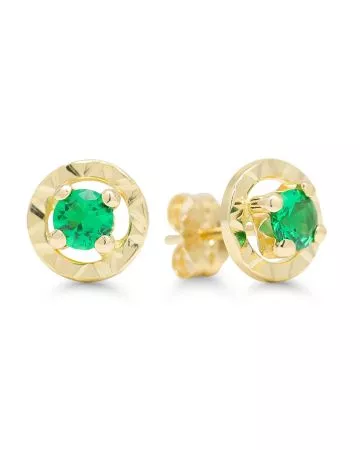 Gold earrings LME-5347vihr
