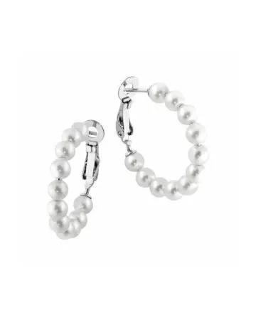 Hopeiset helmikorvakorut 28 mm LZER184869NPRH