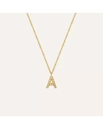 Mockberg Petite Stone Letter, A Necklace MB0071