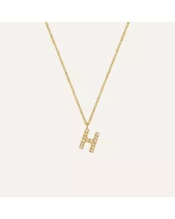 Mockberg Petite Stone Letter, H kaulakoru MB0078