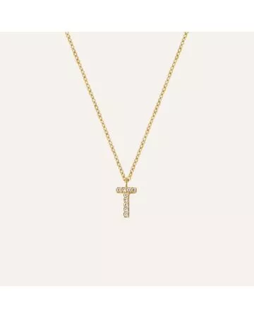 Mockberg Petite Stone Letter, T kaulakoru MB0090