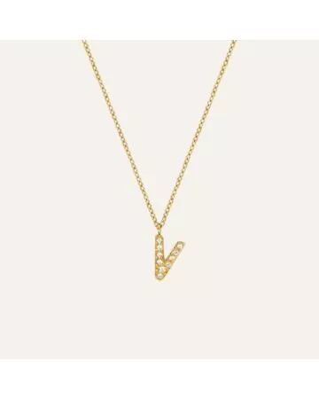 Mockberg Petite Stone Letter, V kaulakoru MB0092