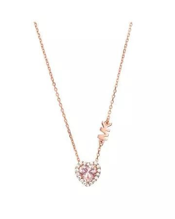 Michael Kors Rose Heart-Cut Necklace MKC1520A2791