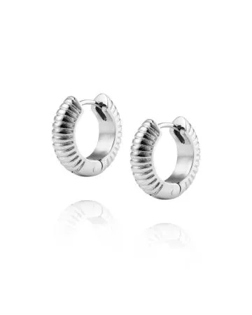 Mockberg Ribbed Hoops Earrings MO296