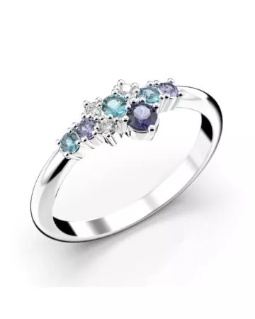 Festive Nelly Blue timanttisormus 14-609-019B-VK-HSI1-2