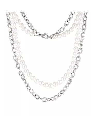 Teräs / helmikaulakoru NSS862 SS CHAIN WHITE