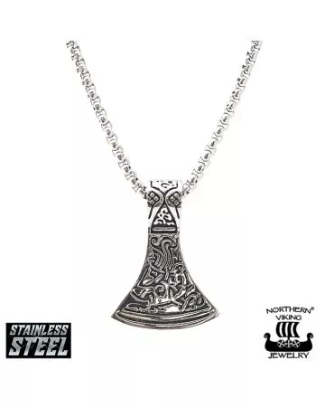 Northern Viking Jewelry Axehead- kaulakoru NVJRS012 (55cm)