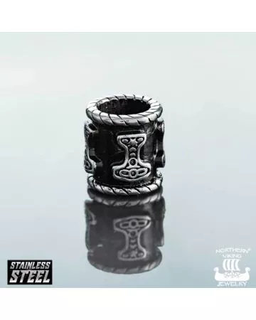 Northern Viking Jewelry Black Thor -partakoru 8 mm NVJHE001