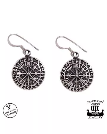 Northern Viking Jewelry Vegvisir korvakorut NVJKK012